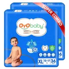 Oyo Baby Diaper Pants With Aloe Anti Rash Shield | 12 Hours Protection |X- Large - 12 To 17 Kg (36 Units - Pack Of 2)