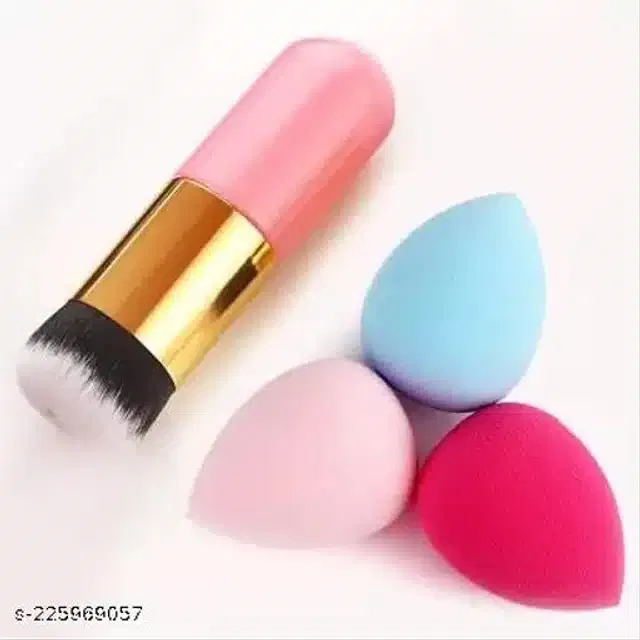 Makeup Brush with 3 Pcs Makeup Blender (Set of 2)