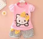 Hosiery Clothing Set for Kids (Pink, 0-3 Months)