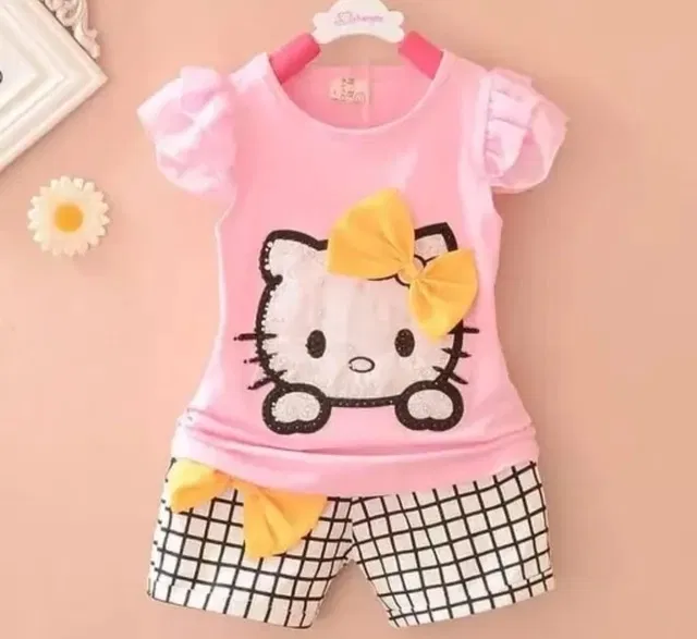 Hosiery Clothing Set for Kids (Pink, 0-3 Months)