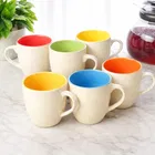 Ceramic Tea & Coffee Cup, Multicolor, Pack of 6 
