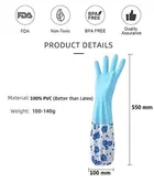 PVC Latex Kitchen Dishwashing Cleaning Gloves 