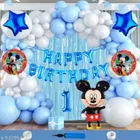 Mickey Mouse Theme 1st Happy Birthday Decoration Items For Girls, Multicolor, Pack of 112