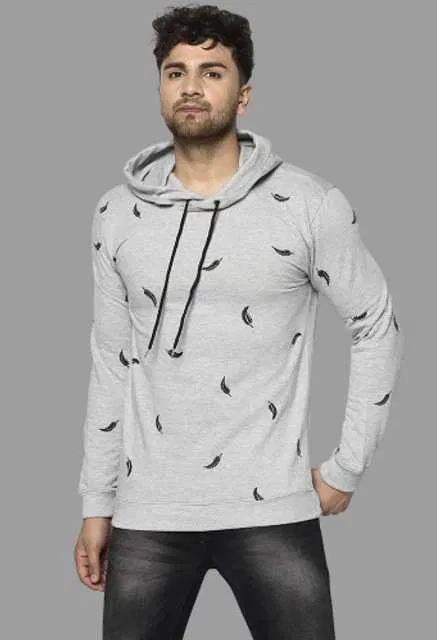 Casual Sweatshirt for Men (Grey, XL) (S48)