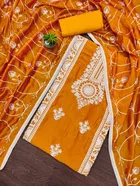 Vichitra Silk Unstitched Dress Material for Women 