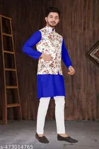 Cotton Button Kurta Set for Men 