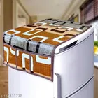 KANUSHI Industries® 1Pc Fridge Cover for Top with 6 Utility Pockets + 4 Fridge Mats 