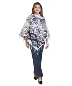 Woolen Self-Design Ponchos for Women 