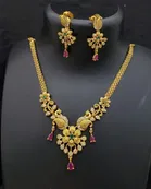 Zircon Gold-plated Necklace Set for Women 