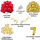 39 Pcs 7th Birthday Decoration kit, Multicolour, Set of 1