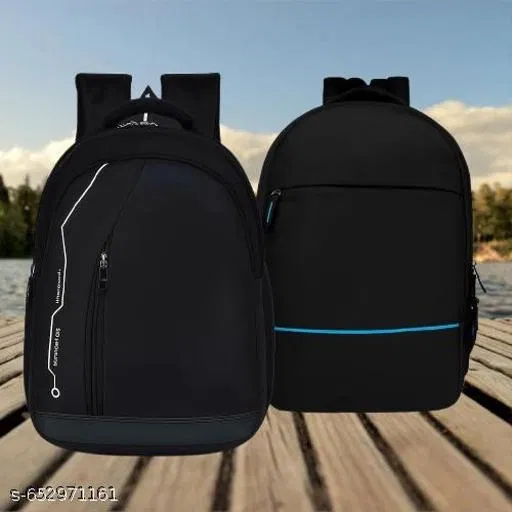 Polyester Backpack for Men & Women, Black