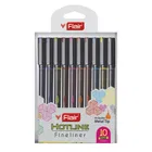FLAIR Hotline Fineliner Metal Tip Pen | Tip Size 0.7 to 1 mm | Comfortable Grip | Fineliner Pens Set For Mandala, Sketching, Doodling, Journal and Outline 10 Shades.