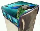 PVC Printed Fridge Top Cover with 3 Pcs Shelf Mats & Handle Cover 