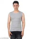 Cotton Gym Vest for Men (Grey, XS)