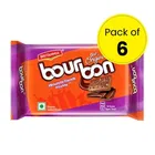 ब्रिटानिया बोरबॉन चॉकलेट क्रीम बिस्किट्स 6X60 g 