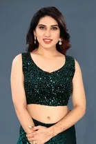 Lycra Sequence Saree for Women 