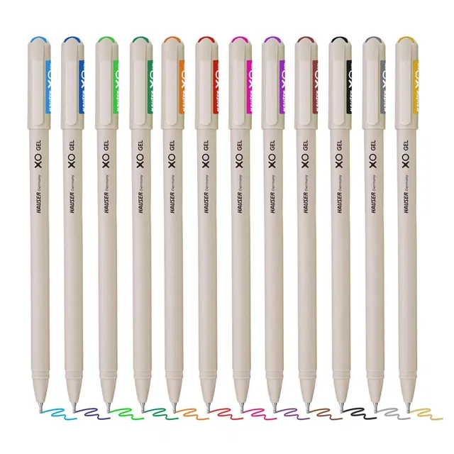 FLAIR Hauser XO Gel Pen (Multicolor, Pack of 12)