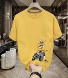Cotton Printed T-shirt for Men, Green 