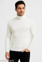Wool SweatShirt for Men, White 