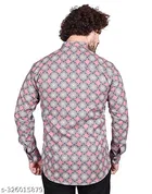 Cotton Blend Printed Short Kurta for Men, Multicolor 