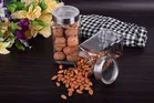 Afast Cube Glass Grocery Container Jar With Airtight Leakproof Attractive Steel Lid 1000ml, Pack Of 2