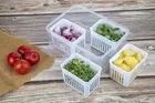 4 in 1 Plastic Freezer Containers Set, 1200ml 