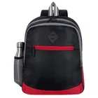 Polyester Waterproof Backpack for Men & Women (Black & Red, 35 L)