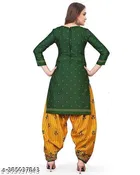 Cotton Blend Printed Salwar Suit for Women, Pack of 3 