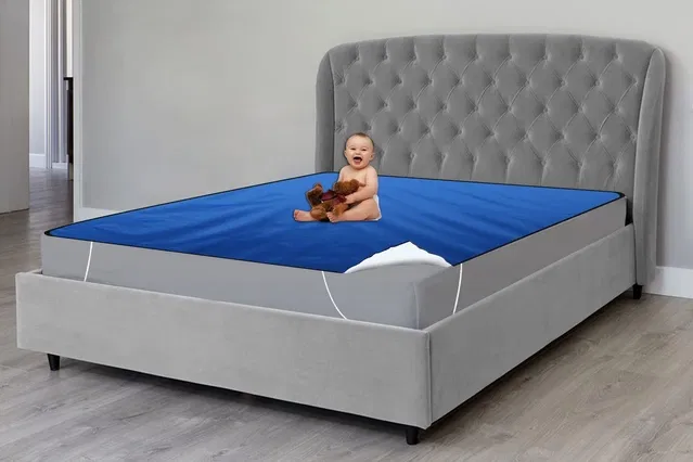 Homwatica Waterproof Mattress Protector Blue 72X75In Pack Of 1