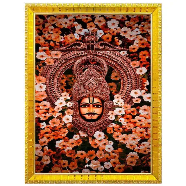 Khatu Shyam Wall Photo Frame (Multicolor, 5x7 Inches)