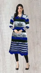 Woolen Printed Kurti for Women 