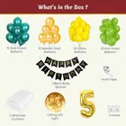 Jungle Theme 5th Birthday Balloon Decoration Kit , Multicolor, Pack Of 63