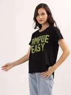 Round Neck Printed T-Shirt for Women 