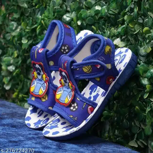 Velcro Sandals for Kids (BLue & White, 18-21 Months)