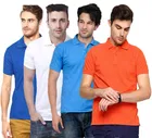 Polo Solid Pack of 4 T-shirts for Men 