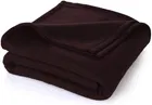 Combo Pack of 2 Solid Polar Fleece Blanket Coffee Brown- 