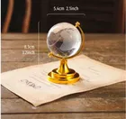 Feng Shui Crystal Globe with Golden Stand for Positive Energy, Success,Good Luck and Prosperity 