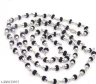 Black Tulsi Silver Cap Mala 