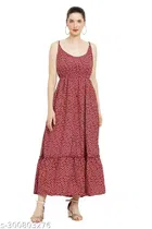 Crepe Long Dress for Women 