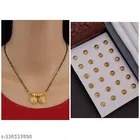 Alloy Mangalsutra with 12 Pair Earrings for Women 