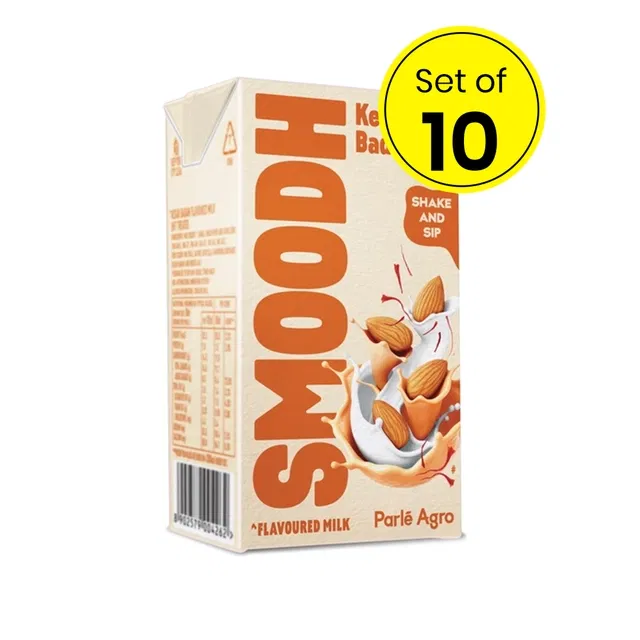 Smoodh Kesar Badam Flavoured Milk 10X80 ml (Set of 10) (Tetra)