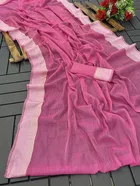 Cotton Blend Striped Saree for Women 