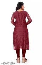 Net Kurti for Women,  Maroon  