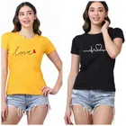 Round Neck Printed T-Shirt for Women & Girls 