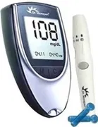 DrMorepen Blood Sugar Glucose checking machine With 10 lacets (Only Glucometer+lancet+lancing device - Without Strips) Glucometer  (Grey / Black)
