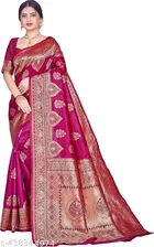 Banarasi Silk Zari Woven Saree for Women 