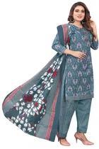 Cotton Printed Kurta with Pant & Dupatta 