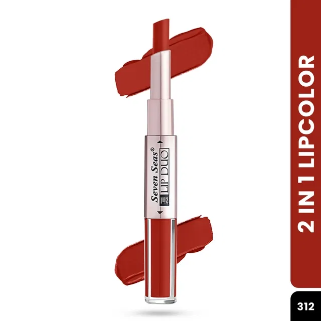 Seven Seas Lipstick for Women, Red (4ml+3g)