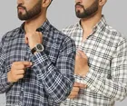Cotton Blend Printed Shirt for Men, Multicolor, Pack of 2 