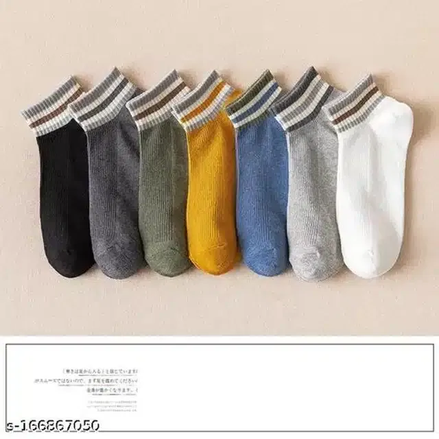 Cotton Socks for Men (Multicolor, Set of 5)